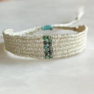 Lovarth - Bracelet tissé - design textile et perles naturelles