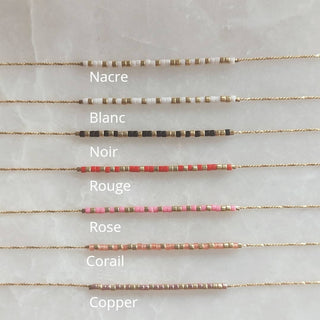 Lovarth - Colliers Morse - Doré et perles de couleur
