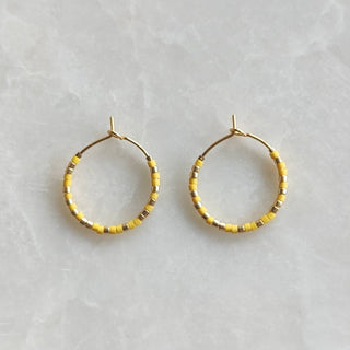 Lovarth- Créoles Morse Love - Boucles d'oreilles - jaune et doré