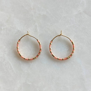 Lovarth- Créoles Morse Love - Boucles d'oreilles - orange et doré