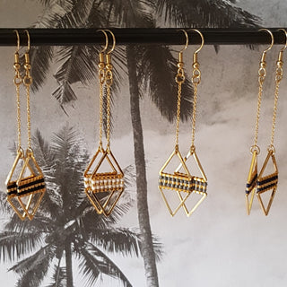 Lovarth- Boucle d'oreilles - Triangles - Tissées Perles Miyuki