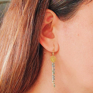 Boucles d'oreilles Love - Orange