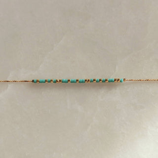 Lovarth - Bracelet Morse Love - Doré Turquoise