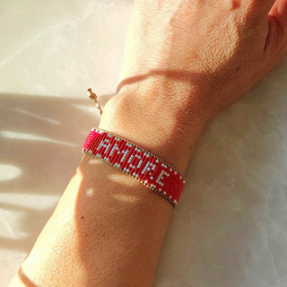Lovarth - Bracelet tissé - Amore - rouge