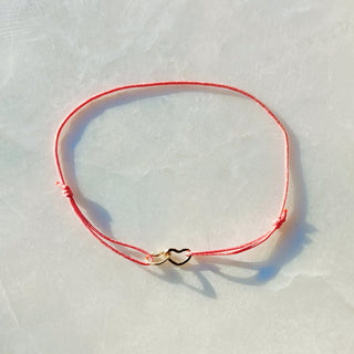 Mini hearts cord bracelet