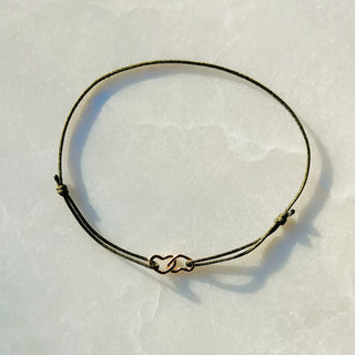 Mini hearts cord bracelet